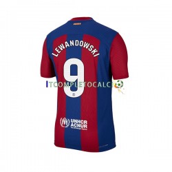 Maglia FC Barcelona Robert Lewandowski 9 Divisa Home 2023-2024 Manica Corta ,Uomo