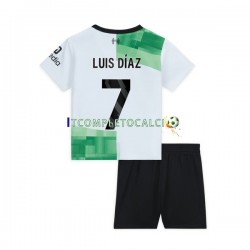 Maglia Liverpool Luis Diaz 7 Divisa Away 2023-2024 Manica Corta ,Bambino