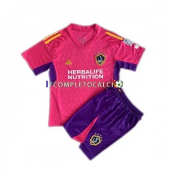 Maglia Los Angeles Galaxy Portiere 2023-2024 Rosa Manica Corta ,Bambino