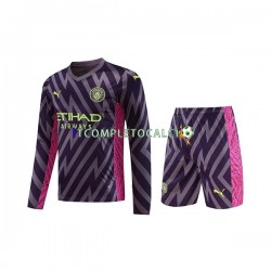 Maglia Manchester City Portiere Divisa Away 2023-2024 Manica Lunga ,Bambino