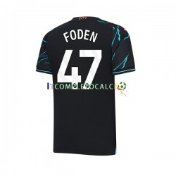 Maglia Manchester City Phil Foden 47 Terza Divisa 2023-2024 Manica Corta ,Uomo