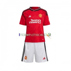 Maglia Manchester United Divisa Home 2023-2024 Manica Corta ,Bambino