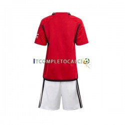 Maglia Manchester United Divisa Home 2023-2024 Manica Corta ,Bambino
