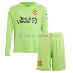 Maglia Manchester United Portiere Divisa Home 2023-2024 Manica Lunga ,Bambino