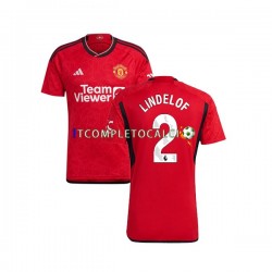 Maglia Manchester United Lindelof 2 Divisa Home 2023-2024 Manica Corta ,Uomo