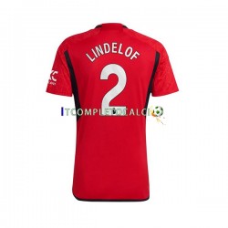 Maglia Manchester United Lindelof 2 Divisa Home 2023-2024 Manica Corta ,Uomo