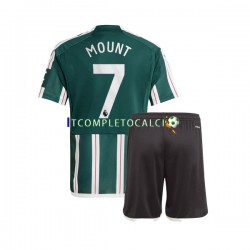 Maglia Manchester United Mason Mount 7 Divisa Away 2023-2024 Manica Corta ,Bambino