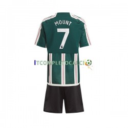 Maglia Manchester United Mount 7 Divisa Away 2023-2024 Manica Corta ,Bambino