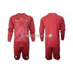 Maglia Marocco Portiere Divisa Home 2022 Manica Lunga ,Bambino