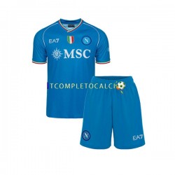 Maglia Napoli Divisa Home 2023-2024 Manica Corta ,Bambino