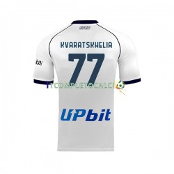 Maglia Napoli Khvicha Kvaratskhelia 77 Divisa Away 2023-2024 Manica Corta ,Uomo