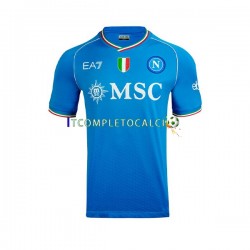 Maglia Napoli Khvicha Kvaratskhelia 77 Divisa Home 2023-2024 Manica Corta ,Uomo
