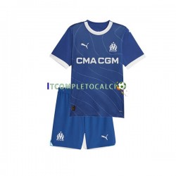Maglia Olympique de Marseille Divisa Away 2023-2024 Manica Corta ,Bambino