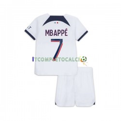 Maglia Paris Saint-Germain Mbappé Kylian 7 Divisa Away 2023-2024 Manica Corta ,Bambino