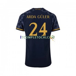 Maglia Real Madrid Arda Guler 24 Divisa Away 2023-2024 Manica Corta ,Uomo