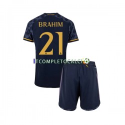 Maglia Real Madrid Brahim Diaz 21 Divisa Away 2023-2024 Manica Corta ,Bambino
