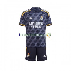 Maglia Real Madrid Divisa Away 2023-2024 Manica Corta ,Bambino