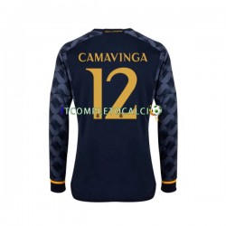 Maglia Real Madrid EDUARDO CAMAVINGA 12 Divisa Away 2023-2024 Manica Lunga ,Uomo