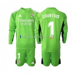 Maglia Real Madrid Thibaut Courtois 1 Portiere Divisa Home 2023-2024 Manica Lunga ,Bambino