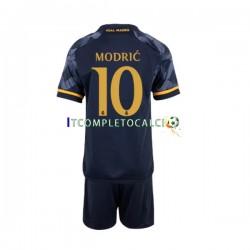 Maglia Real Madrid Modrić 10 Divisa Away 2023-2024 Manica Corta ,Bambino