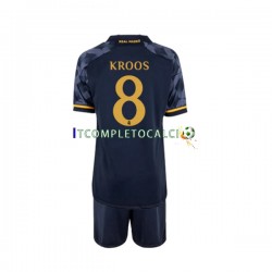 Maglia Real Madrid Toni Kroos 8 Divisa Away 2023-2024 Manica Corta ,Bambino