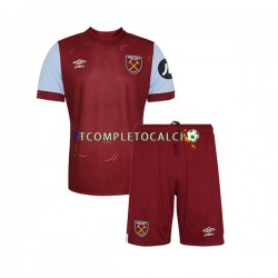 Maglia West Ham United Divisa Home 2023-2024 Manica Corta ,Bambino