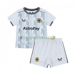Maglia Wolverhampton Wanderers Terza Divisa 2023-2024 Manica Corta ,Bambino