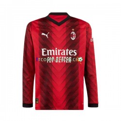 Maglia AC Milan Divisa Home 2023-2024 Manica Lunga ,Uomo
