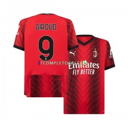 Maglia AC Milan Olivier Giroud 9 Divisa Home 2023-2024 Manica Corta ,Uomo
