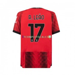Maglia AC Milan Rafael Leao 17 Divisa Home 2023-2024 Manica Corta ,Uomo