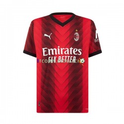 Maglia AC Milan Simon Kjaer 24 Divisa Home 2023-2024 Manica Corta ,Bambino