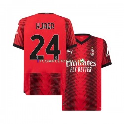 Maglia AC Milan Simon Kjaer 24 Divisa Home 2023-2024 Manica Corta ,Uomo