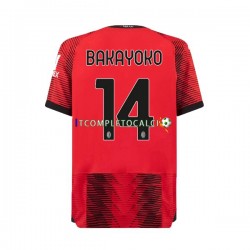 Maglia AC Milan Tiemoue Bakayoko 14 Divisa Home 2023-2024 Manica Corta ,Uomo
