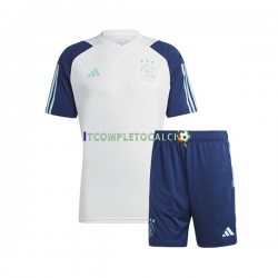 AFC Ajax 2023-2024 Blu Bianco Maglia e pantaloncini da allenamento