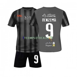 Maglia Al-Ittihad FC Benzema 9 Divisa Away 2022-2023 Manica Corta ,Bambino Maglia Al-Ittihad FC Benzema 9 Divisa Away 2022-2023 Manica Corta ,Bambino