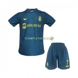 Maglia Al-Nassr Ronaldo 7 Divisa Away 2022-2023 Manica Corta ,Bambino