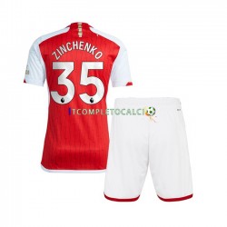 Maglia Arsenal Oleksandr Zinchenko 35 Divisa Home 2023-2024 Manica Corta ,Bambino