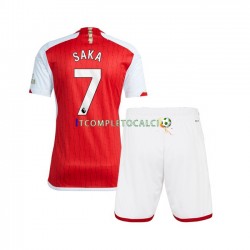 Maglia Arsenal Saka 7 Divisa Home 2023-2024 Manica Corta ,Bambino