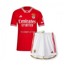 Maglia Benfica Divisa Home 2023-2024 Manica Corta ,Bambino