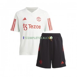 Manchester United 2023-2024 Bianco Maglia e pantaloncini da allenamento