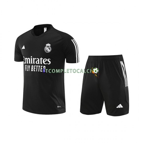 Real Madrid 2023-2024 Nero Maglia e pantaloncini da allenamento