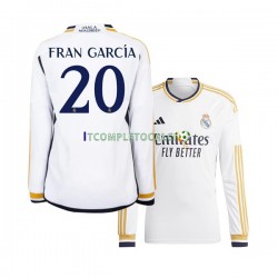 Maglia Real Madrid Fran Garcia 20 Divisa Home 2023-2024 Manica Lunga ,Uomo