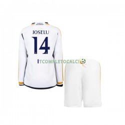 Maglia Real Madrid JOSELU 14 Divisa Home 2023-2024 Manica Lunga ,Bambino