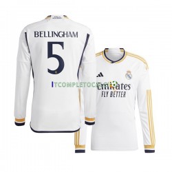 Maglia Real Madrid Jude Bellingham 5 Divisa Home 2023-2024 Manica Lunga ,Uomo