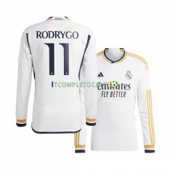Maglia Real Madrid Rodrygo Goes 11 Divisa Home 2023-2024 Manica Lunga ,Uomo