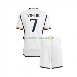 Maglia Real Madrid Vinicius Junior 7 Divisa Home 2023-2024 Manica Corta ,Bambino