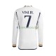Maglia Real Madrid Vinicius Junior 7 Divisa Home 2023-2024 Manica Lunga ,Uomo