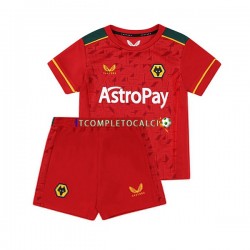 Maglia Wolverhampton Wanderers Divisa Away 2023-2024 Manica Corta ,Bambino