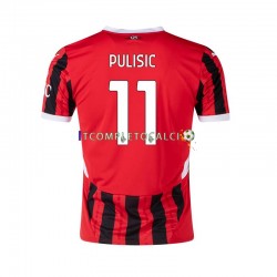 Maglia AC Milan Pulisic 11 Divisa Home 2024-2025 Manica Corta ,Uomo