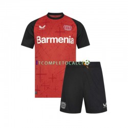 Maglia Bayer 04 Leverkusen Divisa Home 2024-2025 Manica Corta ,Bambino